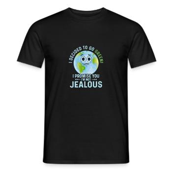 I Decided To Go Green Planet Earth Day - Men's T-Shirt - black - Front - AI Model Male 178 light (178cm)