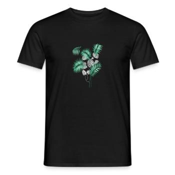 Tropical Leaves Design - Men's T-Shirt - black - Front - AI Model Male 178 light (178cm)