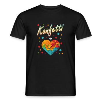 Konfetti Fasching Karneval Spaß Design - Männer T-Shirt - Schwarz - Vorne - AI Model Male 178 light (178cm)