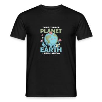 The Future Of Planet Earth Teacher Earth Day - Männer T-Shirt - Schwarz - Vorne - AI Model Male 178 light (178cm)