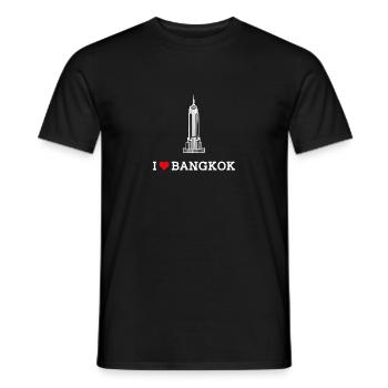 J’aime Bangkok Cool State Thaïlande Lover Heart Pun - T-shirt homme - noir - Devant - AI Model Male 178 light (178cm)