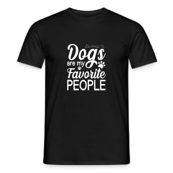 Dogs Are My Favorite People Design - Men's T-Shirt - black - Front - AI Model Male 178 light (178cm)