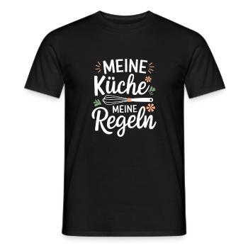 Meine Küche meine Regeln - Lustiges Koch Köchin - Männer T-Shirt - Schwarz - Vorne - AI Model Male 178 light (178cm)