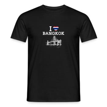 J’aime Bangkok Cool Thaïlande Golden Gate Bridge - T-shirt homme - noir - Devant - AI Model Male 178 light (178cm)