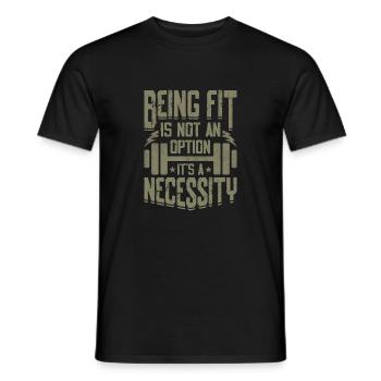 Being fit is not an option, it's a duty - Men's T-Shirt - black - Front - AI Model Male 178 light (178cm)