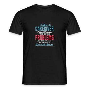 Je suis un aidant que je ne peux pas promettre à un aidant aidant - T-shirt homme - noir - Devant - AI Model Male 178 light (178cm)