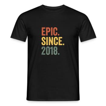 Epic Depuis 2018 Année de naissance Anniversaire - T-shirt homme - noir - Devant - AI Model Male 178 light (178cm)