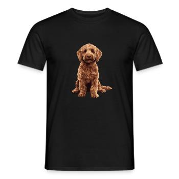 Labradoodle - Men's T-Shirt - black - Front - AI Model Male 178 light (178cm)