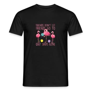 Friends Don't Let Friends Quilter Quilting - Men's T-Shirt - black - Front - AI Model Male 178 light (178cm)
