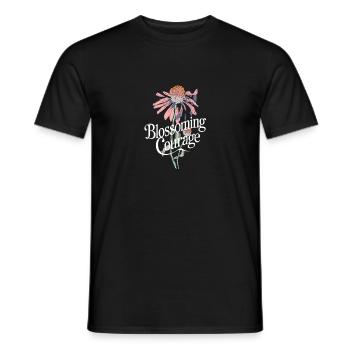 Floraison Courage Fleur inspirante Floraison - T-shirt homme - noir - Devant - AI Model Male 178 light (178cm)