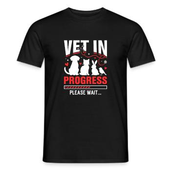 Veterinarian in training Lustig - Men's T-Shirt - black - Front - AI Model Male 178 light (178cm)