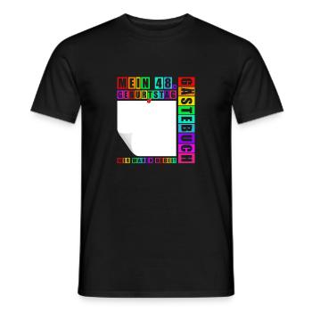 48. Geburtstag Geboren 1977 Geburtstagsgeschenk - Männer T-Shirt - Schwarz - Vorne - AI Model Male 178 light (178cm)