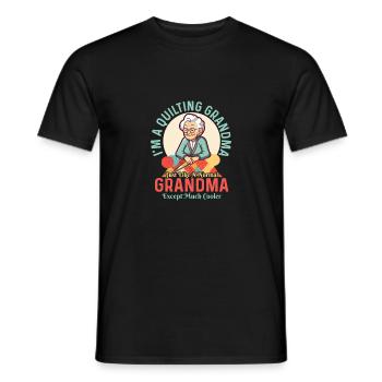 I'm A Quilting Grandma Quilter Sewing - Men's T-Shirt - black - Front - AI Model Male 178 light (178cm)