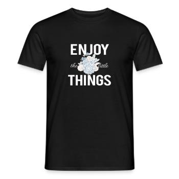 Profite des petites choses Profite des petites choses - T-shirt homme - noir - Devant - AI Model Male 178 light (178cm)