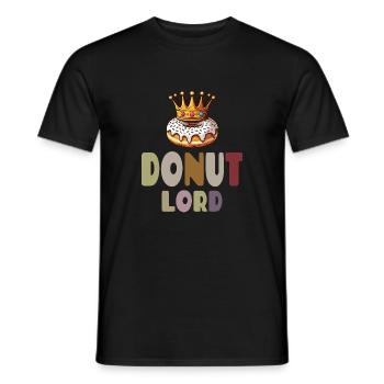 Donut Lord – Gourmet und lustiges Design - Männer T-Shirt - Schwarz - Vorne - AI Model Male 178 light (178cm)
