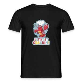 C’EST PARTI POUR LE CRACKIN - T-shirt homme - noir - Devant - AI Model Male 178 light (178cm)