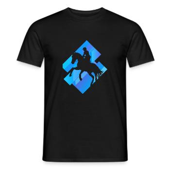 Dressage, Saut d’obstacles, Sports équestres - T-shirt homme - noir - Devant - AI Model Male 178 light (178cm)