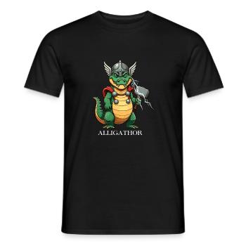 Alligathor - Männer T-Shirt - Schwarz - Vorne - AI Model Male 178 light (178cm)