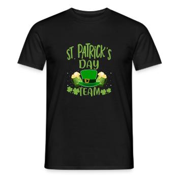Saint-Patrick Team St Patrick Irlande Trèfle Bière - T-shirt homme - noir - Devant - AI Model Male 178 light (178cm)