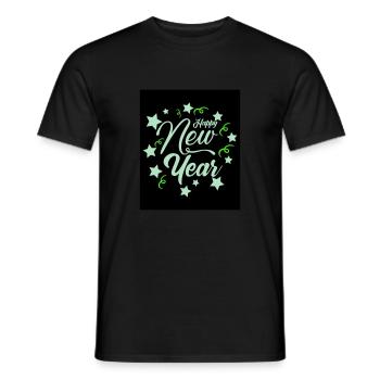 Nouvel An 7 - T-shirt homme - noir - Devant - AI Model Male 178 light (178cm)