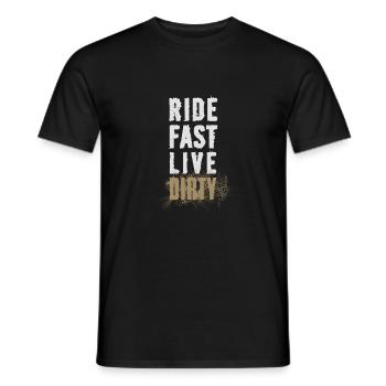 ROULEZ VITE, VIVEZ SALE – VTT - Motocross - T-shirt homme - noir - Devant - AI Model Male 178 light (178cm)