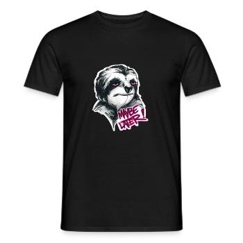 Tired Sloth - Men's T-Shirt - black - Front - AI Model Male 178 light (178cm)
