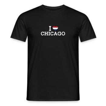 I Love Chicago Cool Netherlands Wrong Flags Lover - Men's T-Shirt - black - Front - AI Model Male 178 light (178cm)