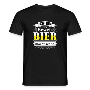 La bière rend beau pour les types gagnants Artboard 1 - T-shirt homme - noir - Devant - AI Model Male 178 light (178cm)