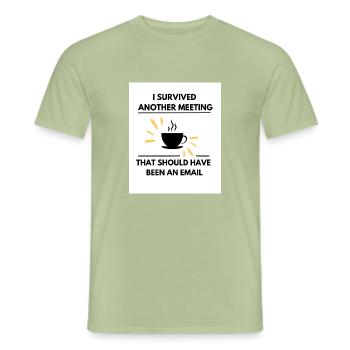 Witziges Arbeitsdesign - Männer T-Shirt - Sage - Vorne - AI Model Male 178 light (178cm)