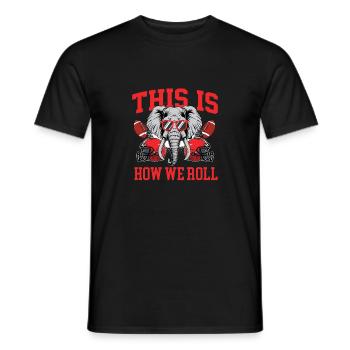 So ticken wir den Alabama Football Game Day - Männer T-Shirt - Schwarz - Vorne - AI Model Male 178 light (178cm)