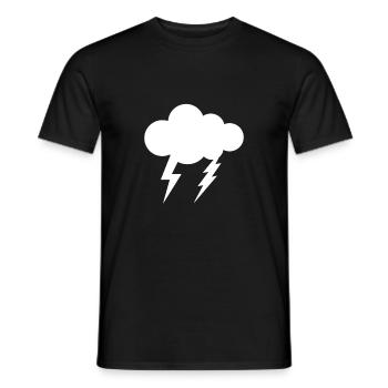Biker Geschenk, Mann, Frau, Wolke T-Shirt - Männer T-Shirt - Schwarz - Vorne - AI Model Male 178 light (178cm)