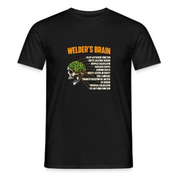 Schweißerhirn - Schweißer Schweißen Schweißen Eisenbauer - Männer T-Shirt - Schwarz - Vorne - AI Model Male 178 light (178cm)
