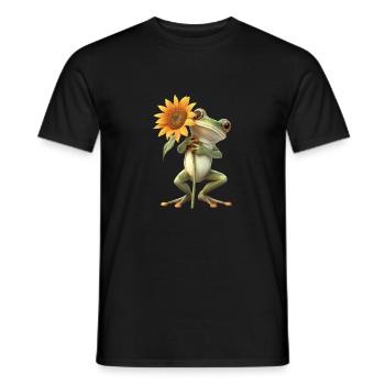 Frosch - Männer T-Shirt - Schwarz - Vorne - AI Model Male 178 light (178cm)