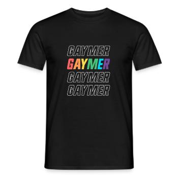 Gaymer - Homosexueller Gamer Lgbtq Gay Pride - Men's T-Shirt - black - Front - AI Model Male 178 light (178cm)