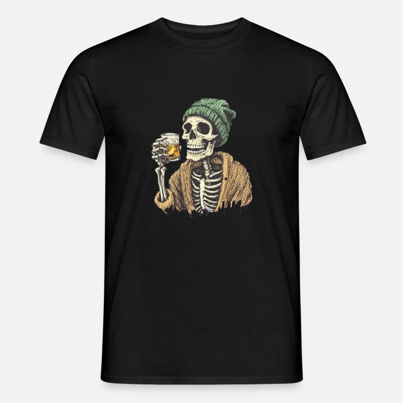 Skeleton - Männer T-Shirt - Schwarz