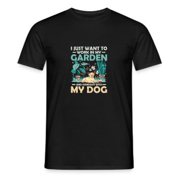 Je veux juste travailler dans mon jardin Jardin Jardin Botanique - T-shirt homme - noir - Devant - AI Model Male 178 light (178cm)