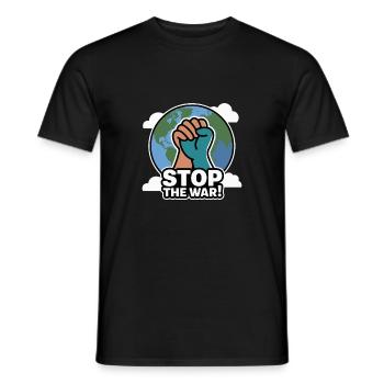 STOP THE WAR - Men's T-Shirt - black - Front - AI Model Male 178 light (178cm)