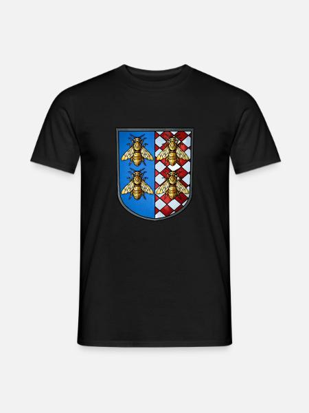 Wappen Bienen - Männer T-Shirt - Schwarz