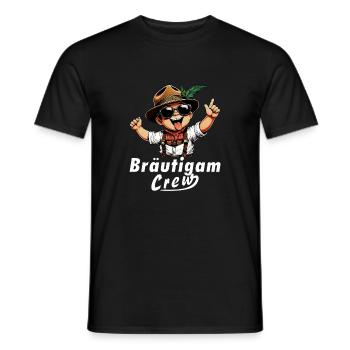 GROOM CREW - Men's T-Shirt - black - Front - AI Model Male 178 light (178cm)