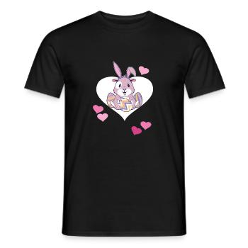 Osterhase Osterei Ostereier Hase Retro 80er 90er - Männer T-Shirt - Schwarz - Vorne - AI Model Male 178 light (178cm)