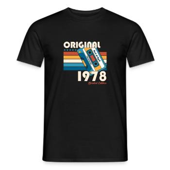 47ème Anniversaire Légende Avril Millésime 1978 - T-shirt homme - noir - Devant - AI Model Male 178 light (178cm)