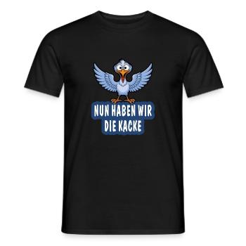 NUN HABEN WIR DIE KACKE - Männer T-Shirt - Schwarz - Vorne - AI Model Male 178 light (178cm)
