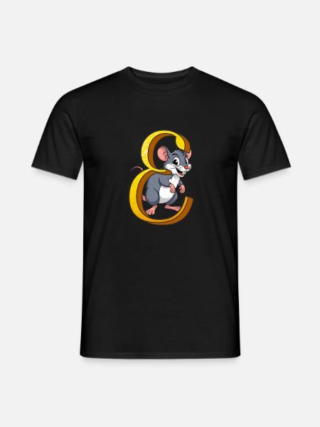 LETTER E - Men's T-Shirt - black