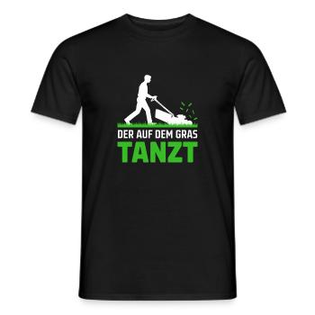 Danse sur l’herbe tondeuse à gazon horticulture de pelouse - T-shirt homme - noir - Devant - AI Model Male 178 light (178cm)