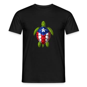 Puerto Rican Turtle - Men's T-Shirt - black - Front - AI Model Male 178 light (178cm)