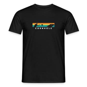 Cornhole Spieler Retro Stil Silhouette - Männer T-Shirt - Schwarz - Vorne - AI Model Male 178 light (178cm)