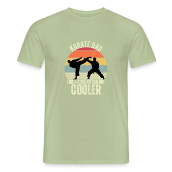 Karate Dad Like a Regular Dad But Cooler - Men's T-Shirt - sage - Front - AI Model Male 178 light (178cm)