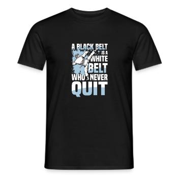 Ein Schwarzer Gürtel Ist Ein Weißer Gürtel Der - Männer T-Shirt - Schwarz - Vorne - AI Model Male 178 light (178cm)