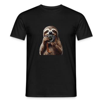 Faultier - Männer T-Shirt - Schwarz - Vorne - AI Model Male 178 light (178cm)