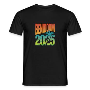 Benidorm 2025 - Men's T-Shirt - black - Front - AI Model Male 178 light (178cm)